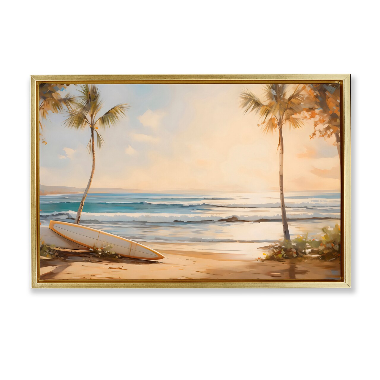 Stupell Industries Warm Sunshine on Beach Floating Frame By Arlington Prints